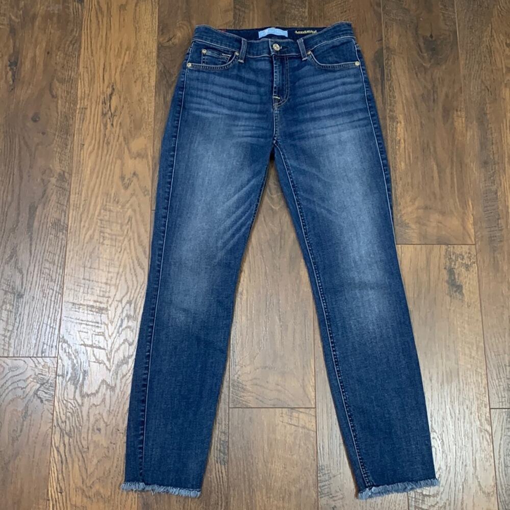 7 for all Mankind b(air) Roxanne Stretchy Raw Hem Ankle Skinny Jeans